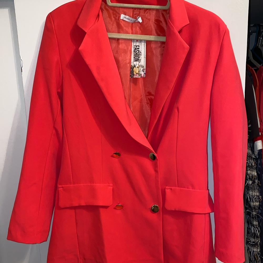 Pink Blazer (color is more neon pink/organge)